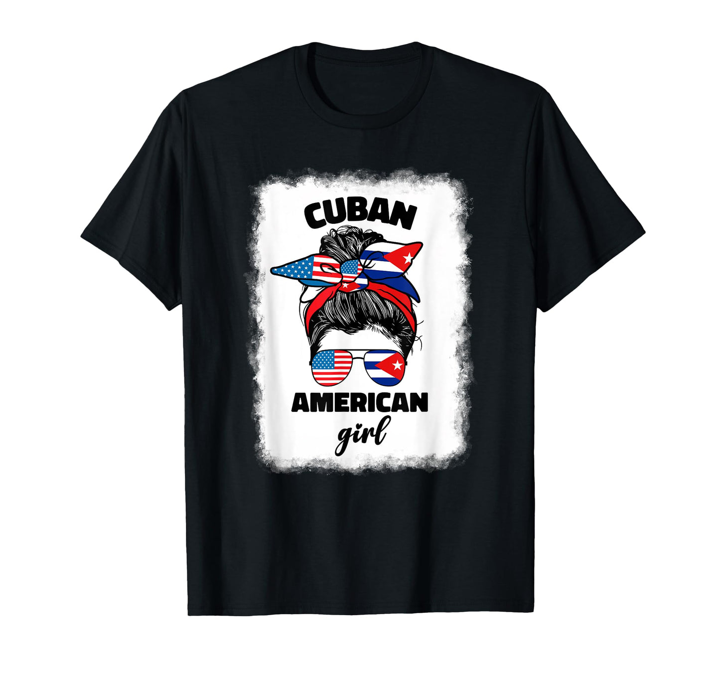 Half Cuban And American America Cuba Usa Flag Girl Cubana T-Shirt