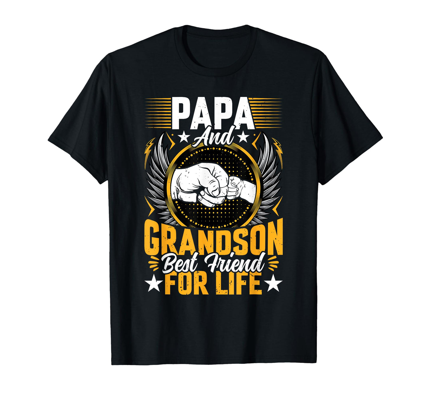 Papa and Grandson Best Friend for Life - Fathers Day Grandpa T-Shirt