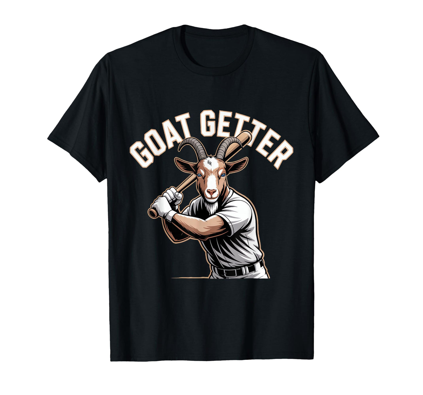 Goat Getter Baseball Slugger Pun Mascot Player T-Shirt