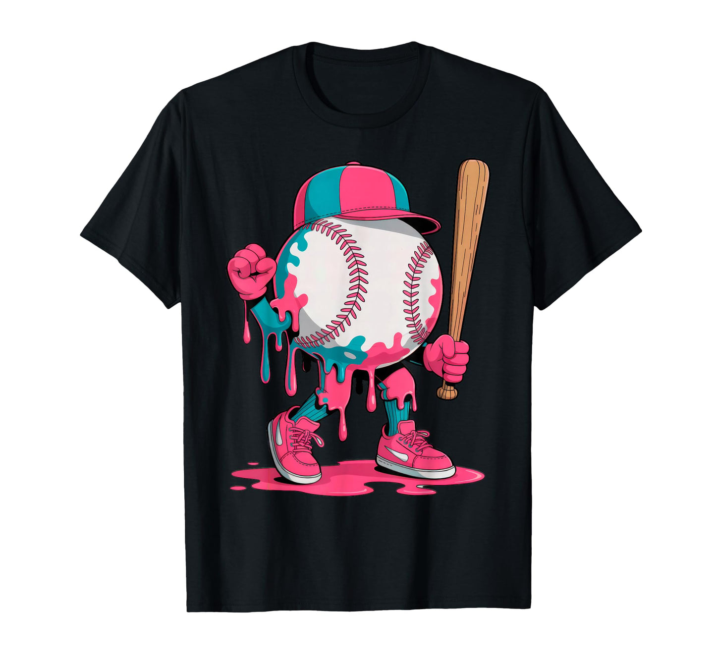 Baseball Drip for Boys Ice Cream Drip Baseball Boys Kids T-Shirt