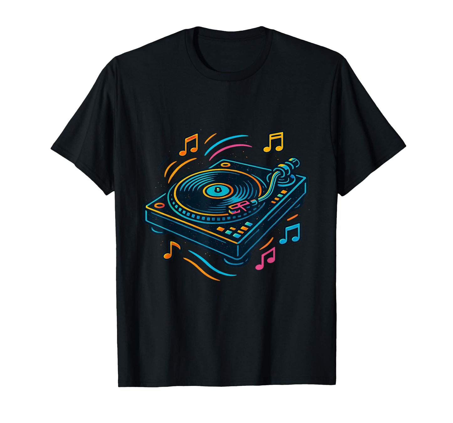 Turntable Music Vibe for DJs Music Lovers Nightlife Fun T-Shirt