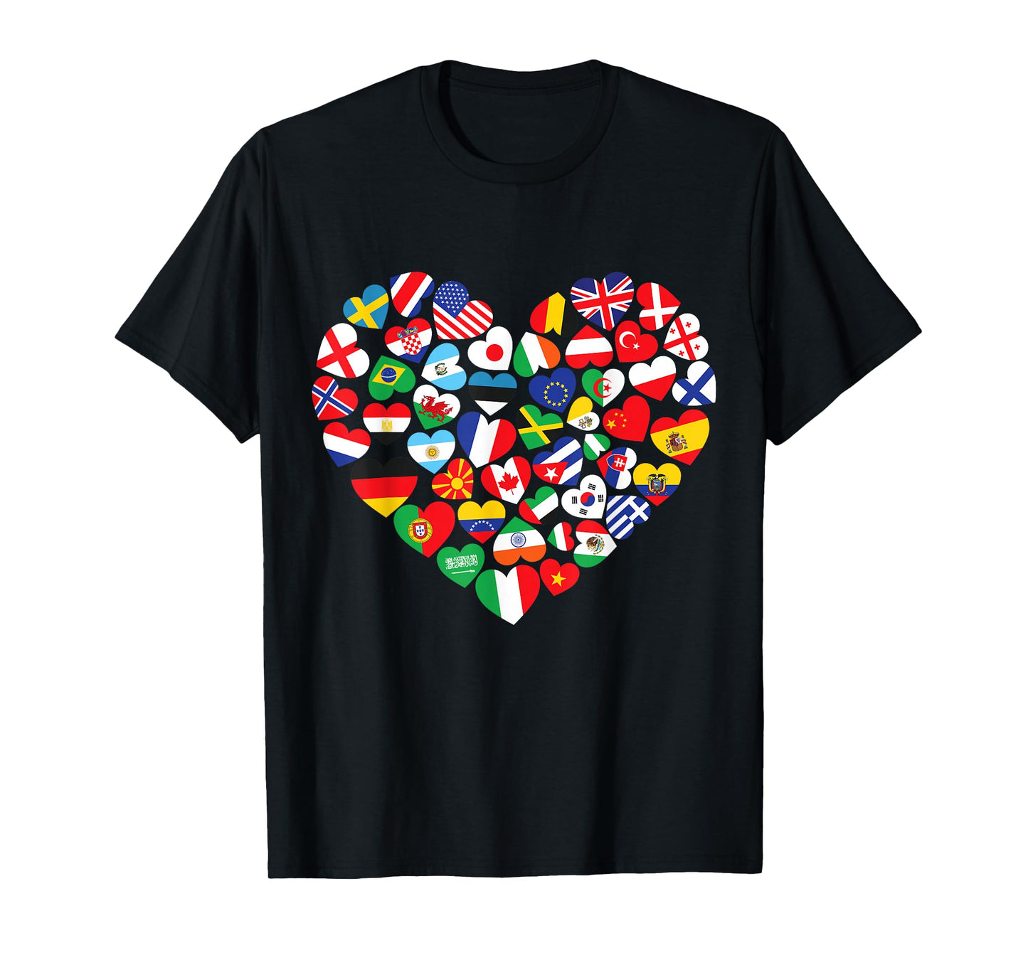 Flags of Countries of the World international flag heart T-Shirt