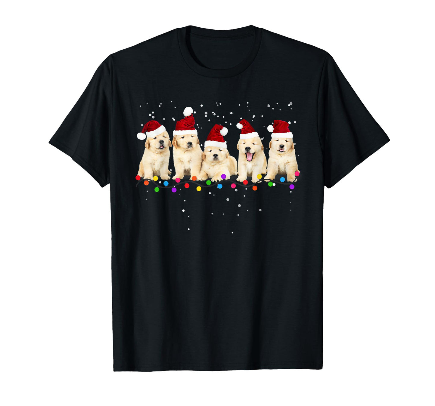 Funny Golden Retriever Christmas Sweater Shirt Puppy Dog T-Shirt