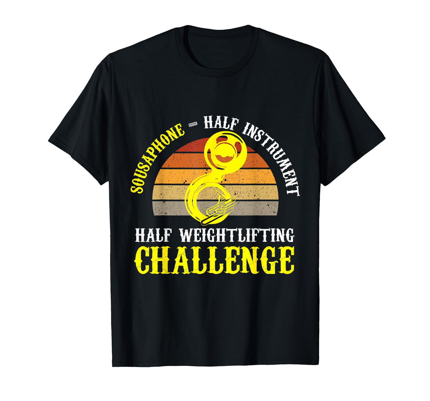 Sousaphone Half Instrument Half Weightlifting Challenge T-Shirt