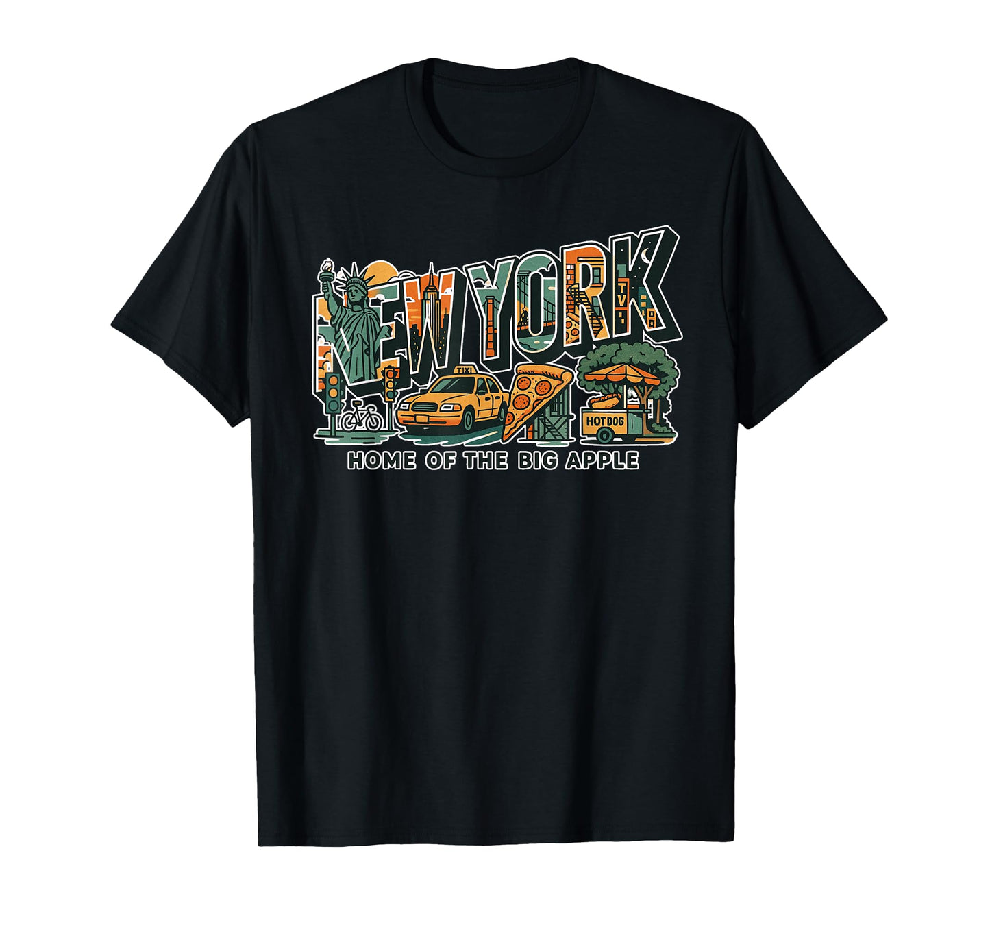 New York City Souvenir Home of The Big Apple NYC Vintage T-Shirt