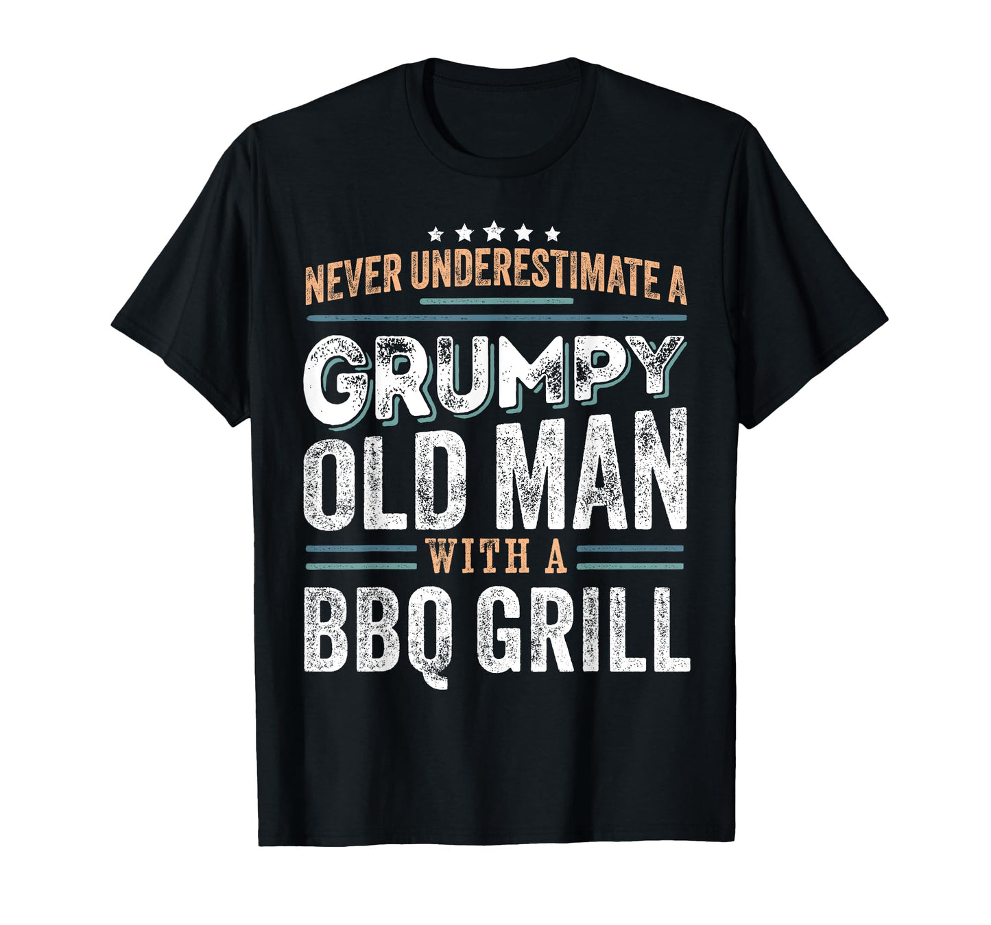 Grumpy Old Man with a Bbq grill Funny Dad Gifts T-Shirt