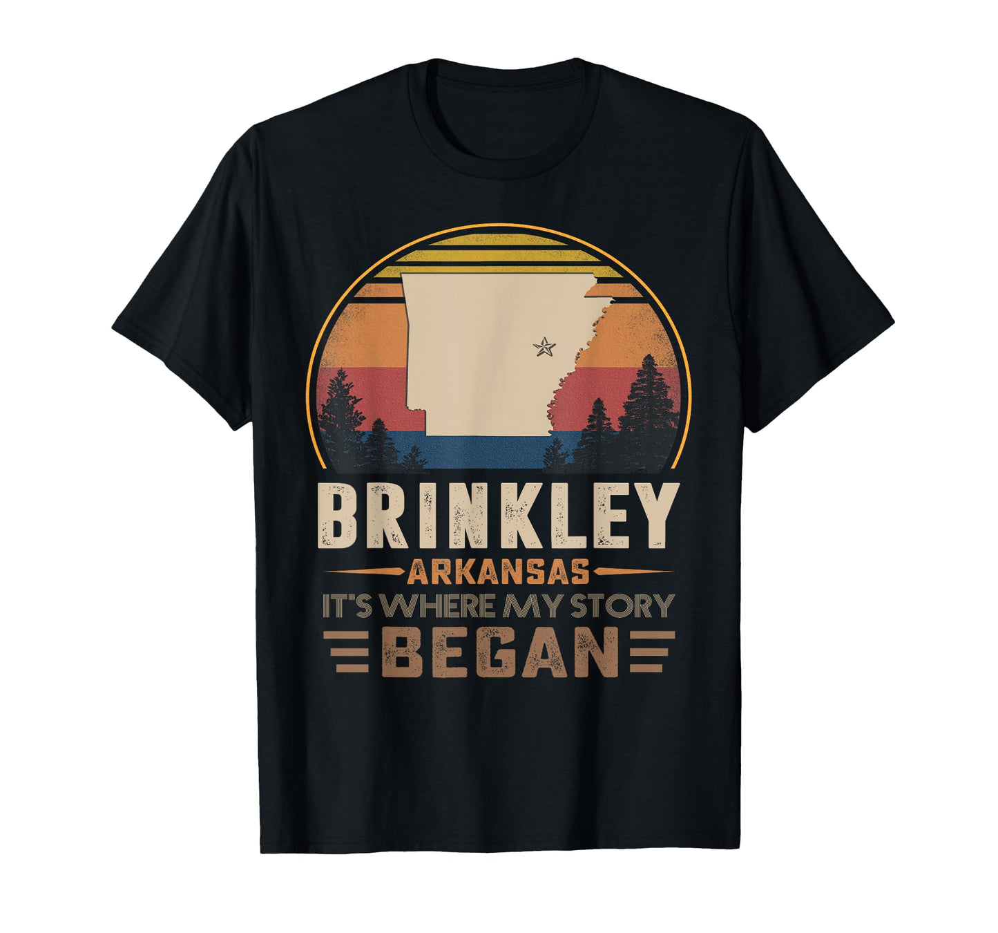 Vintage Brinkley Arkansas Hometown My Story Began T-Shirt