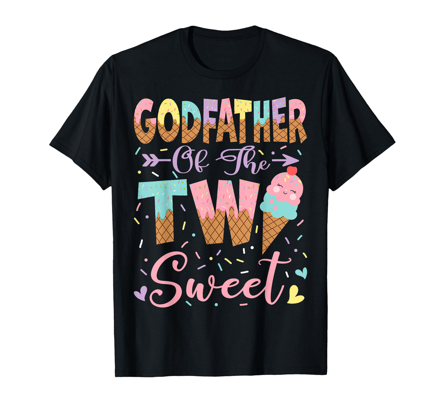 GodFather Of The Two Sweet 2Nd Birthday Summer Ice Cream T-Shirt