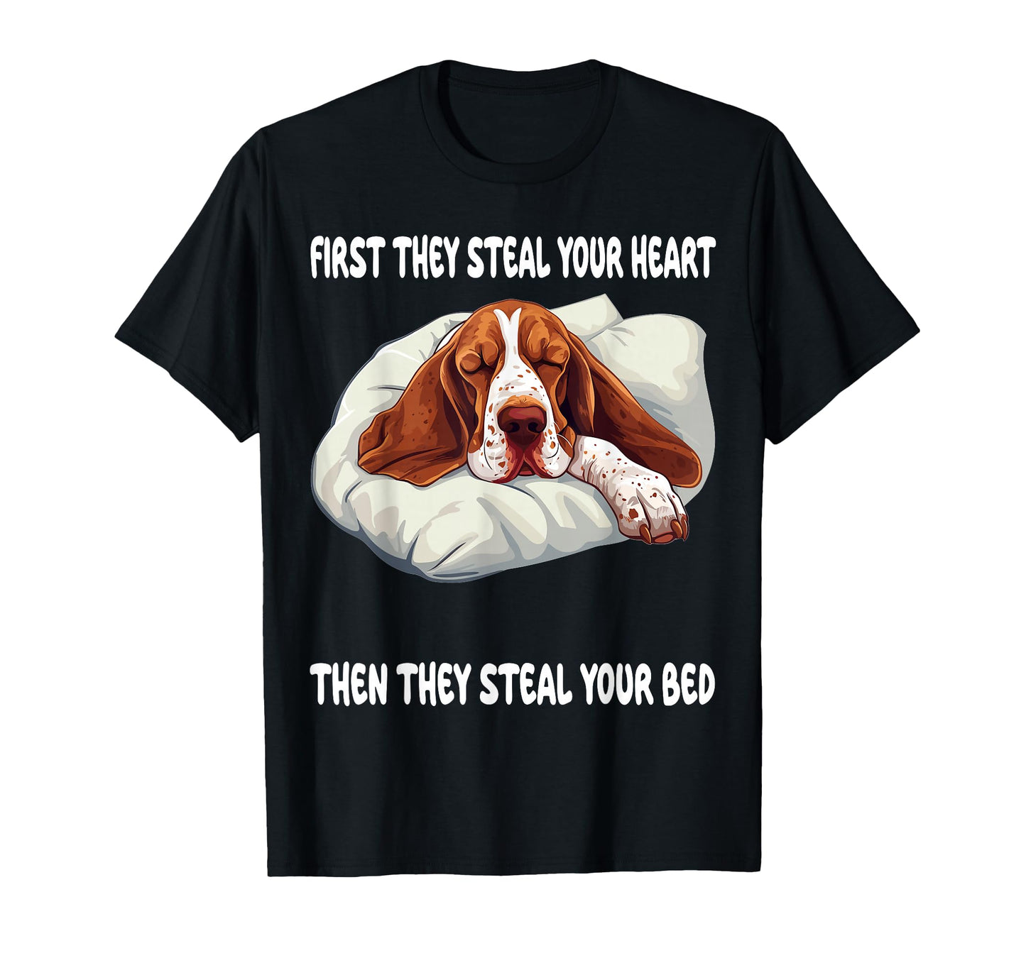 Basset Hound Sleeping Pajamas Nightgown T-Shirt