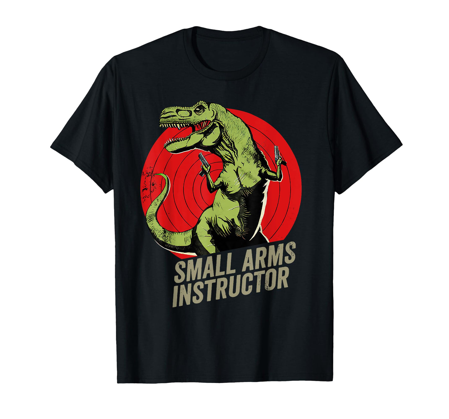 Small Arms Instructor Funny T-rex Dinosaur Gun T-Shirt