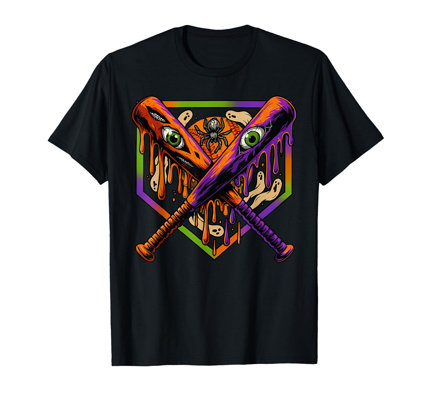 Baseball Drip Ice Cream Drip Halloween Baseball Boy Youth T-Shirt