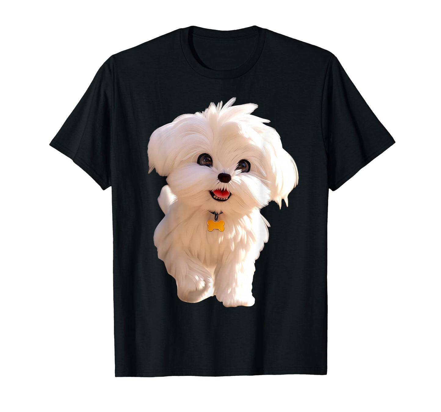 Maltese Dog Art Design I Love Cute Maltese Dogs T-Shirt