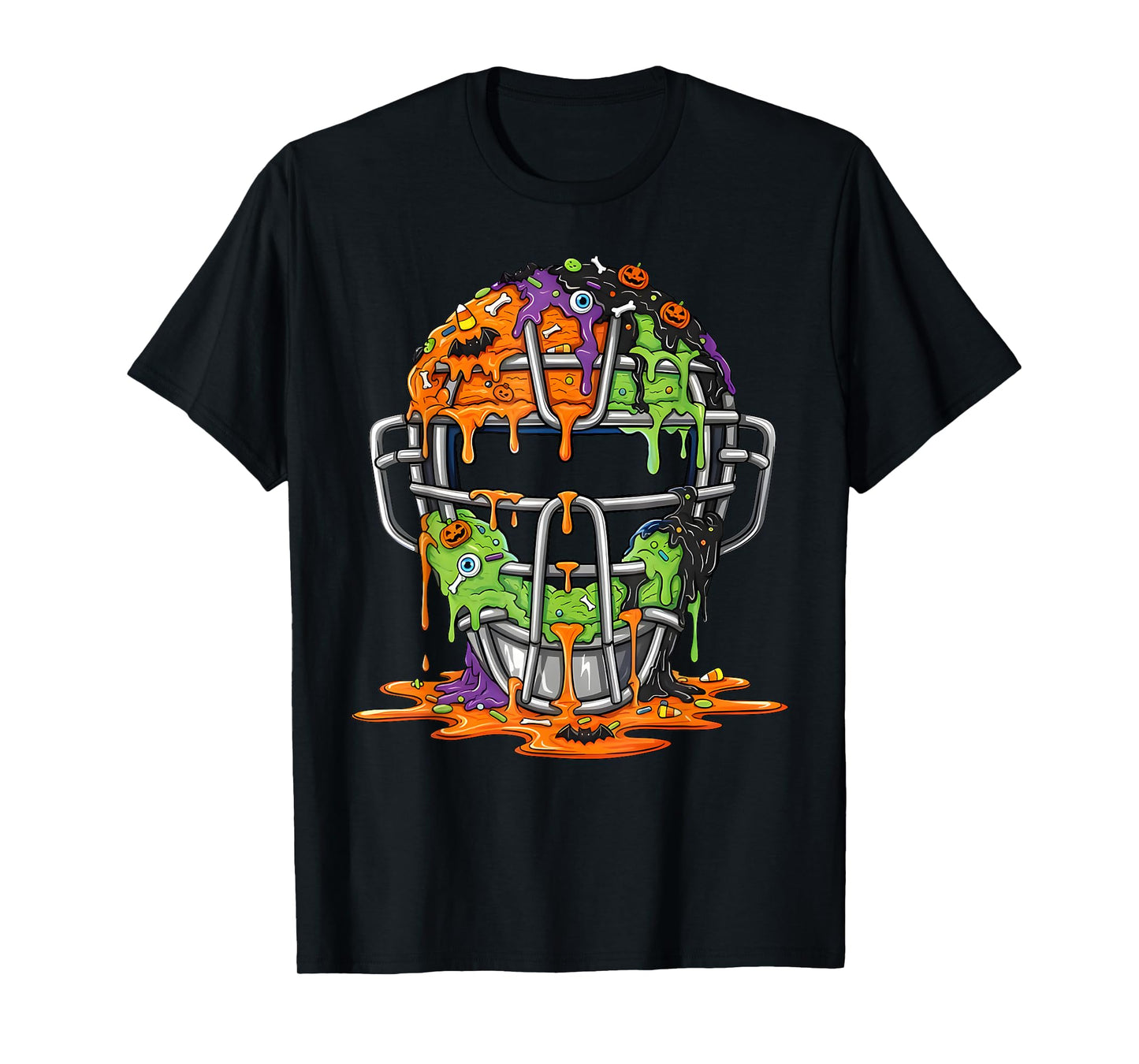 Baseball Helmet Ice Cream Drip Halloween Men Boys Youth T-Shirt
