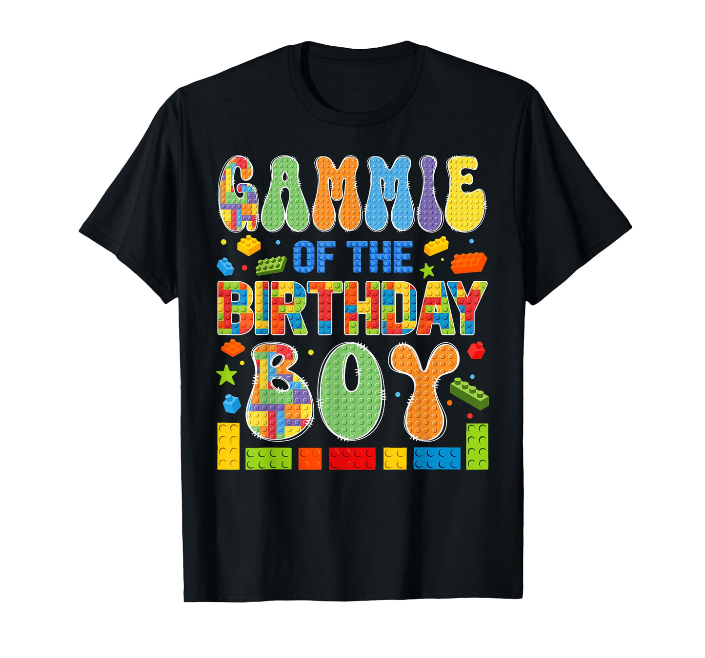 Gammie Of The Birthday Boy Building Block Birthday T-Shirt