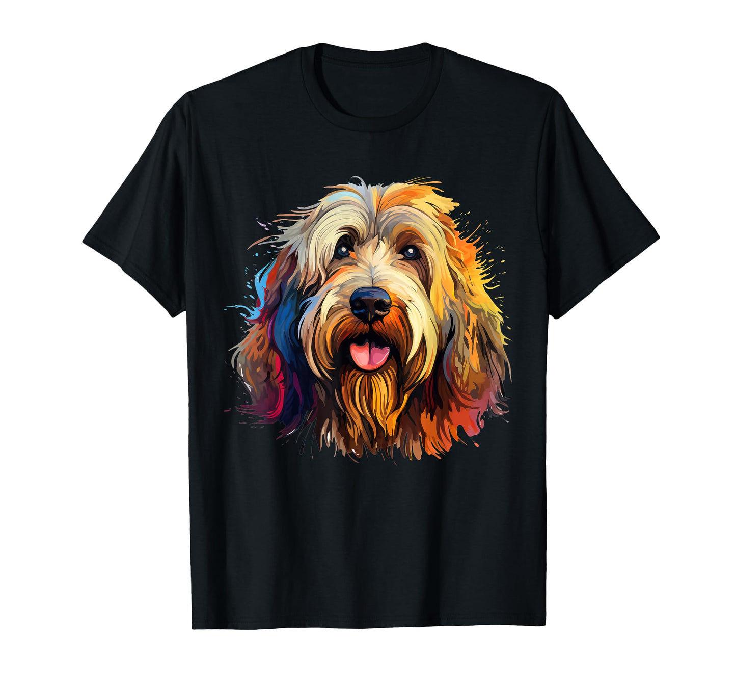 Briard Portrait, Portrait Colour Artwork T-Shirt