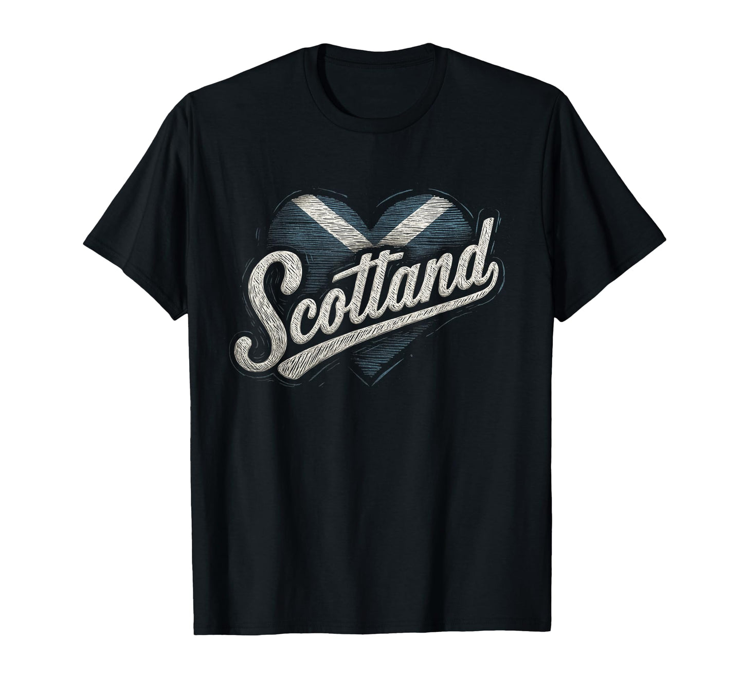 Scotland Scottish - Heart Vintage Love Women Mom - Flag T-Shirt