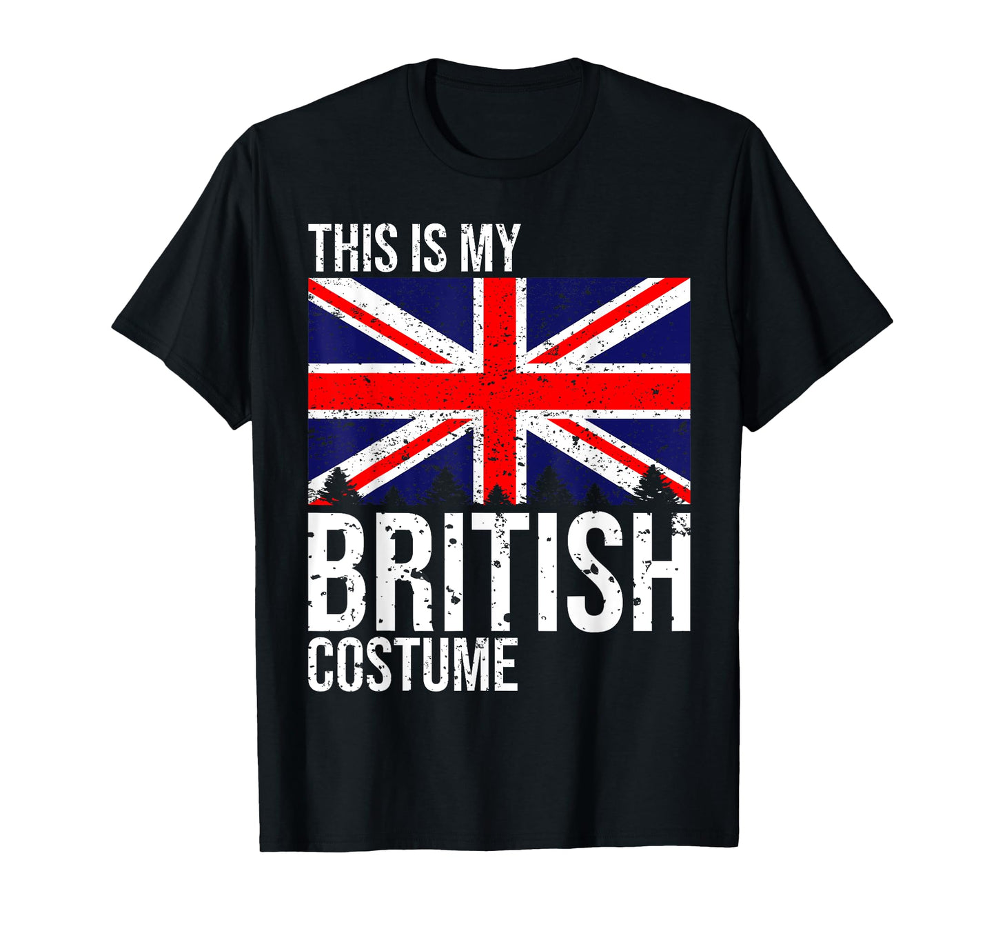 Vintage This is My British Flag Costume Design for Halloween T-Shirt
