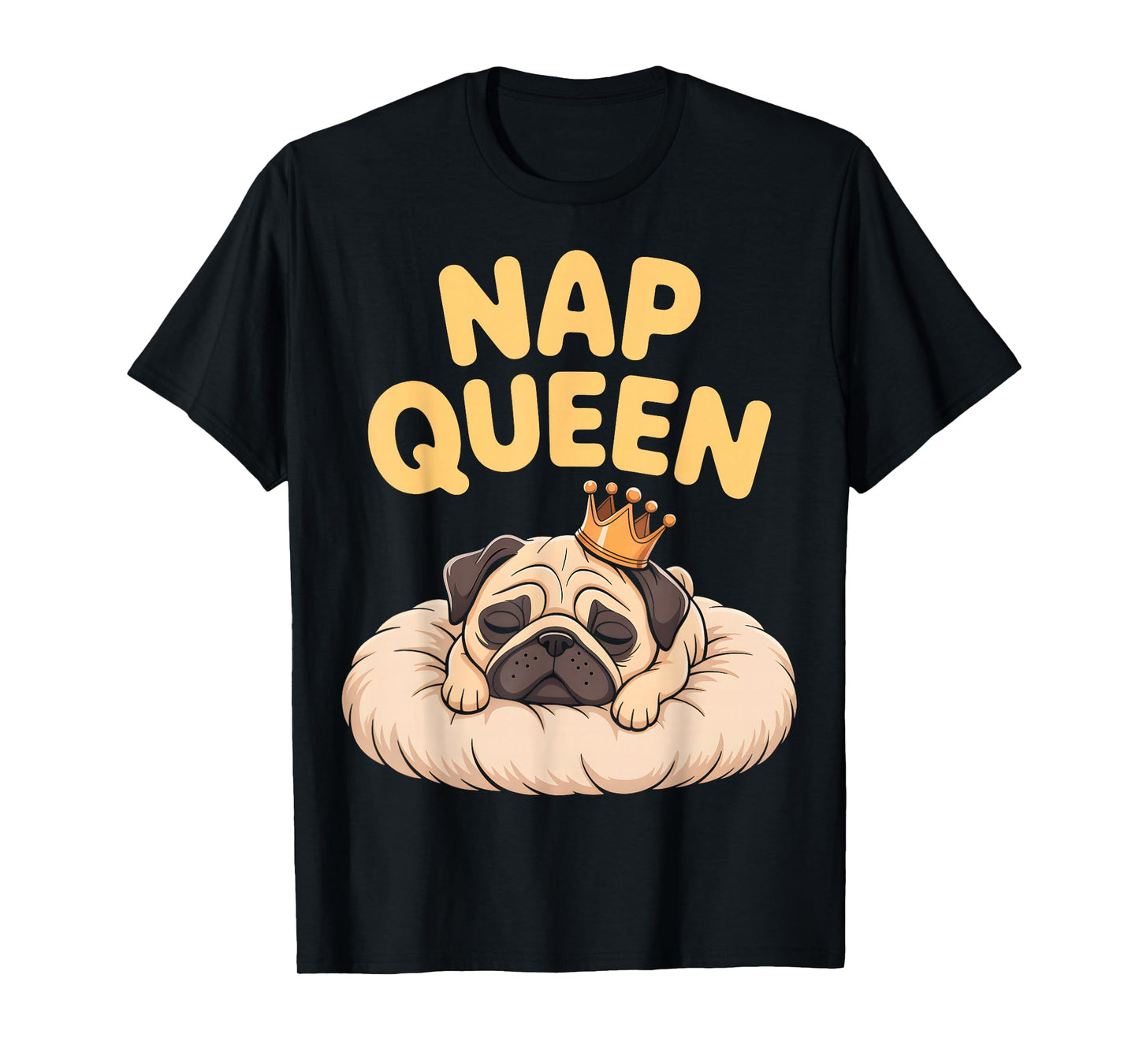 Nap Queen Funny Pug T-Shirt