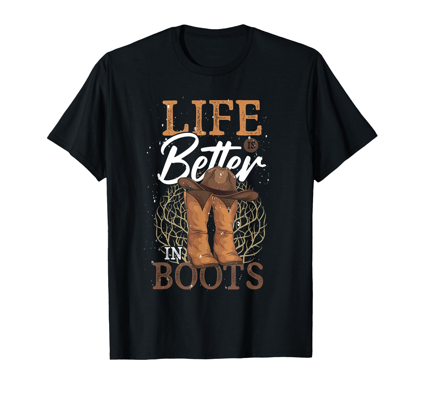 Western Country Cowboy Life Is Better In Boots Line Dance T-Shirt