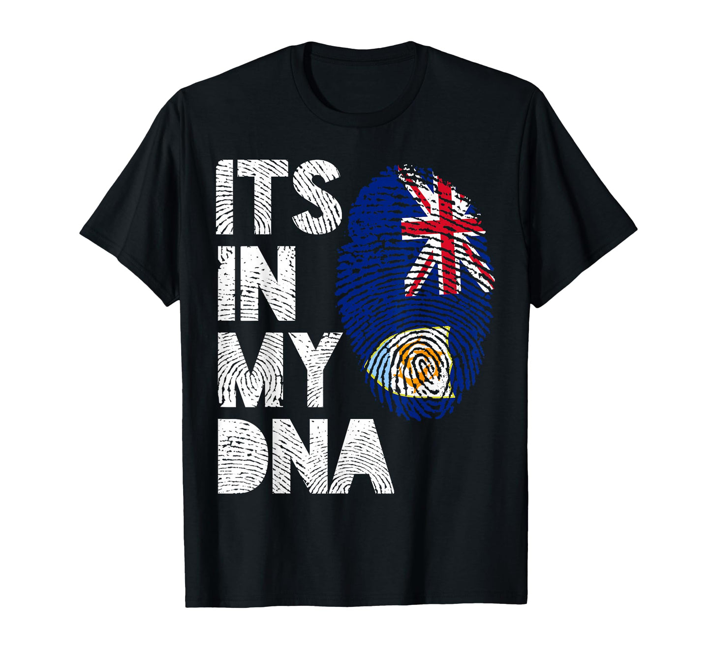 It's in my DNA Anguilla Flag Pride Fingerprint T-Shirt