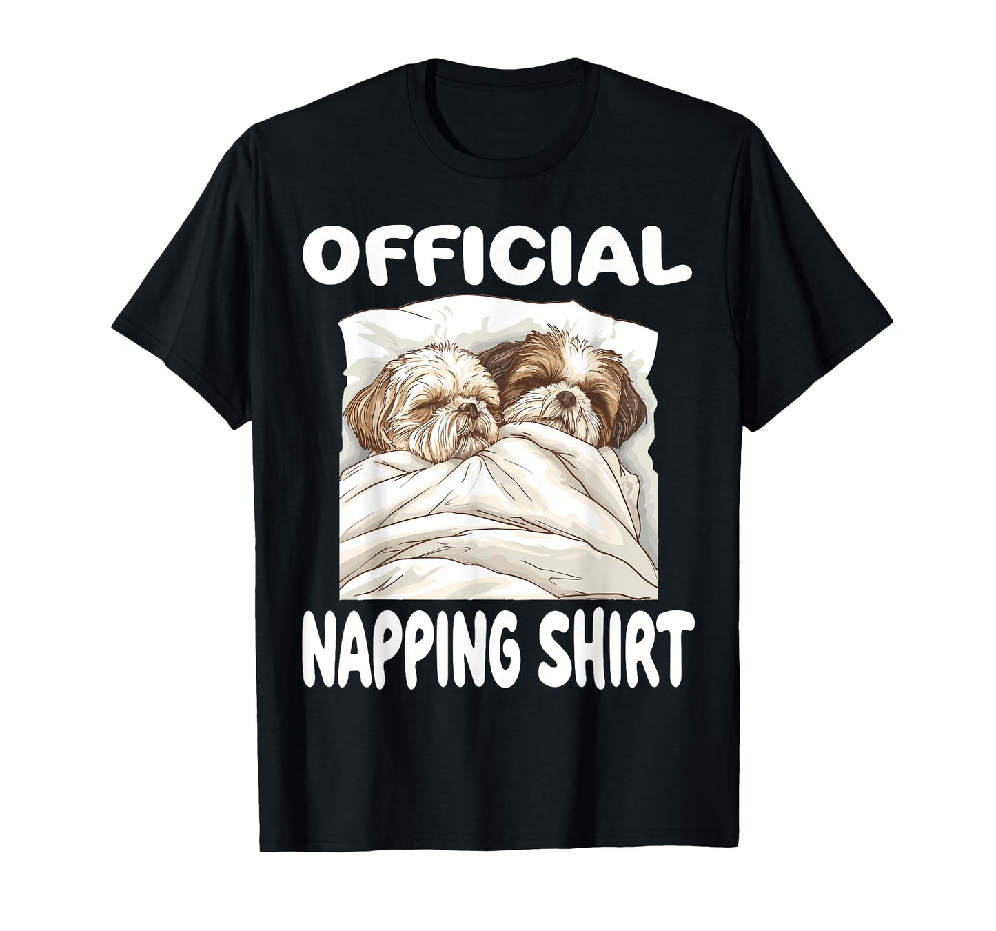 Shih Tzu Dog Official Napping shirt Pajamas Nightgown T-Shirt