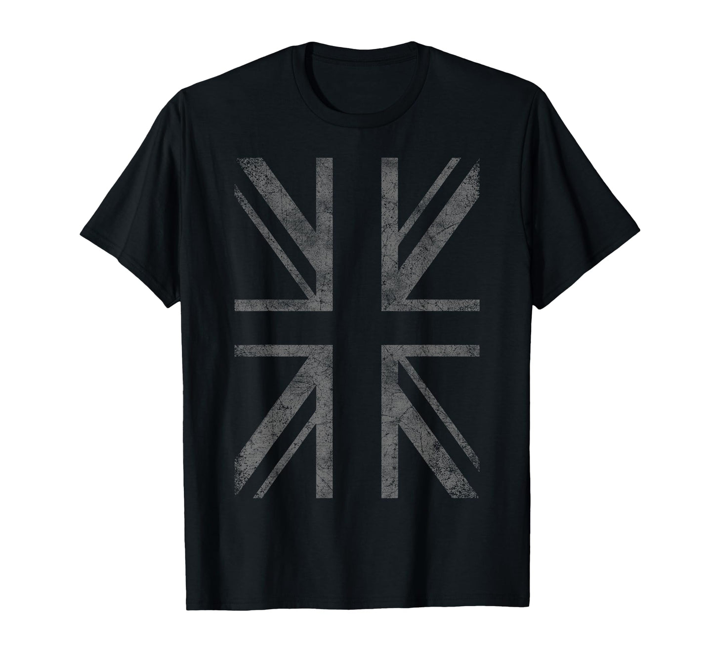 Retro Black Union Jack Vintage British Flag Great Britain UK T-Shirt