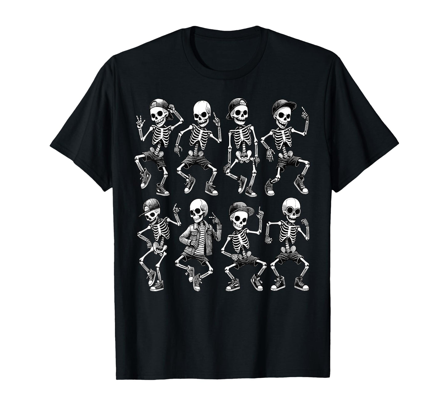 Dancing Skeletons Dance Challenge Boys Girl Kids Halloween T-Shirt