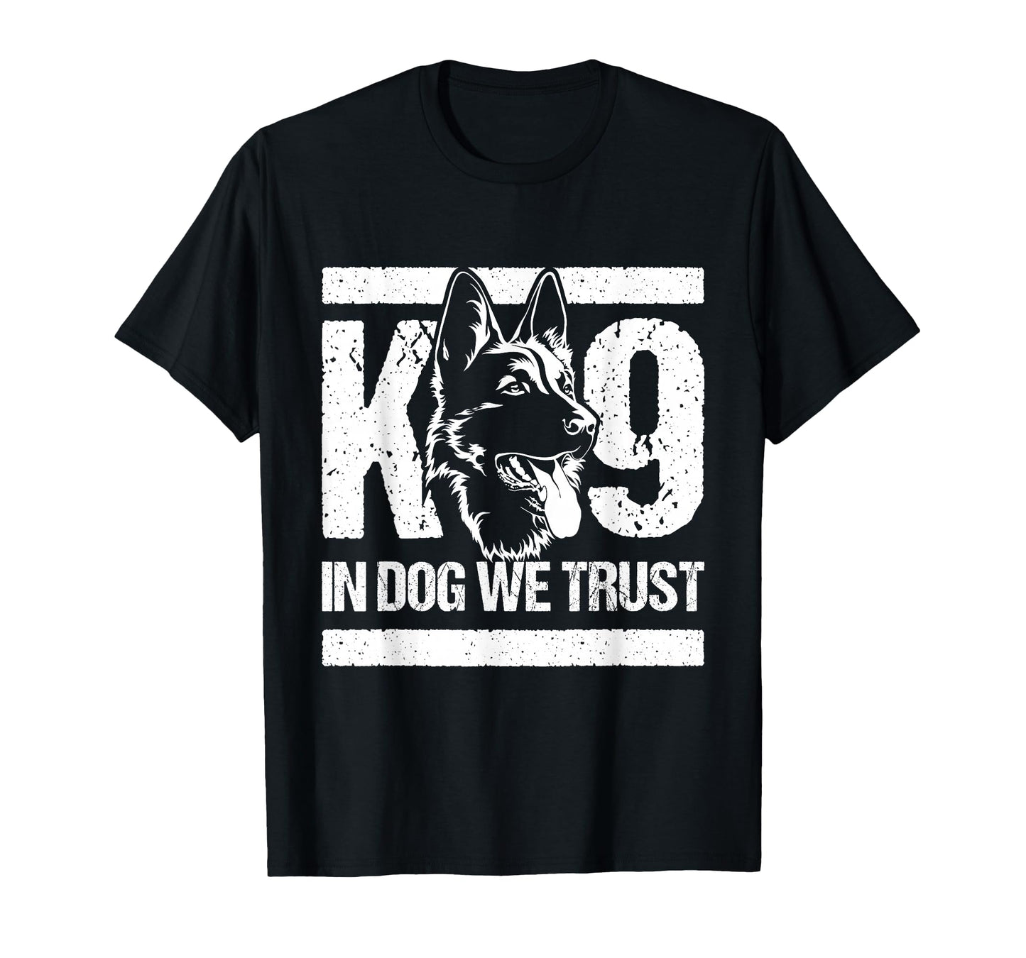 K-9 in Dogs We Trust - Blue Line K9 Dog Unit Police Officer T-Shirt