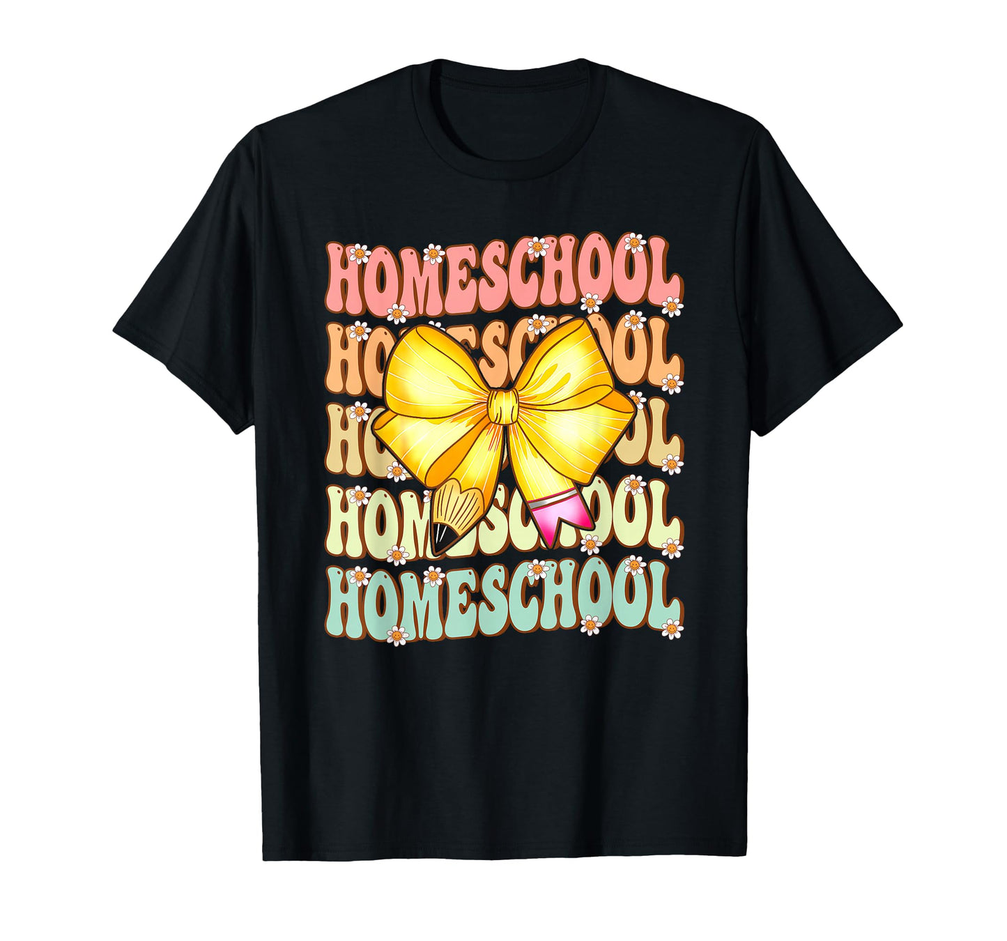 Groovy Homeschool Back To School First Day of Homeschool T-Shirt