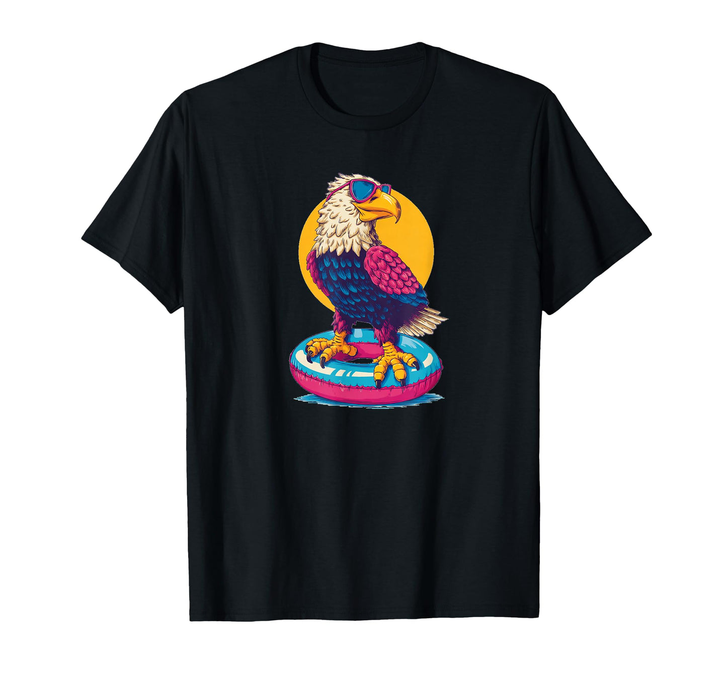 Vibrant Eagle with Pool Ring Costume T-Shirt