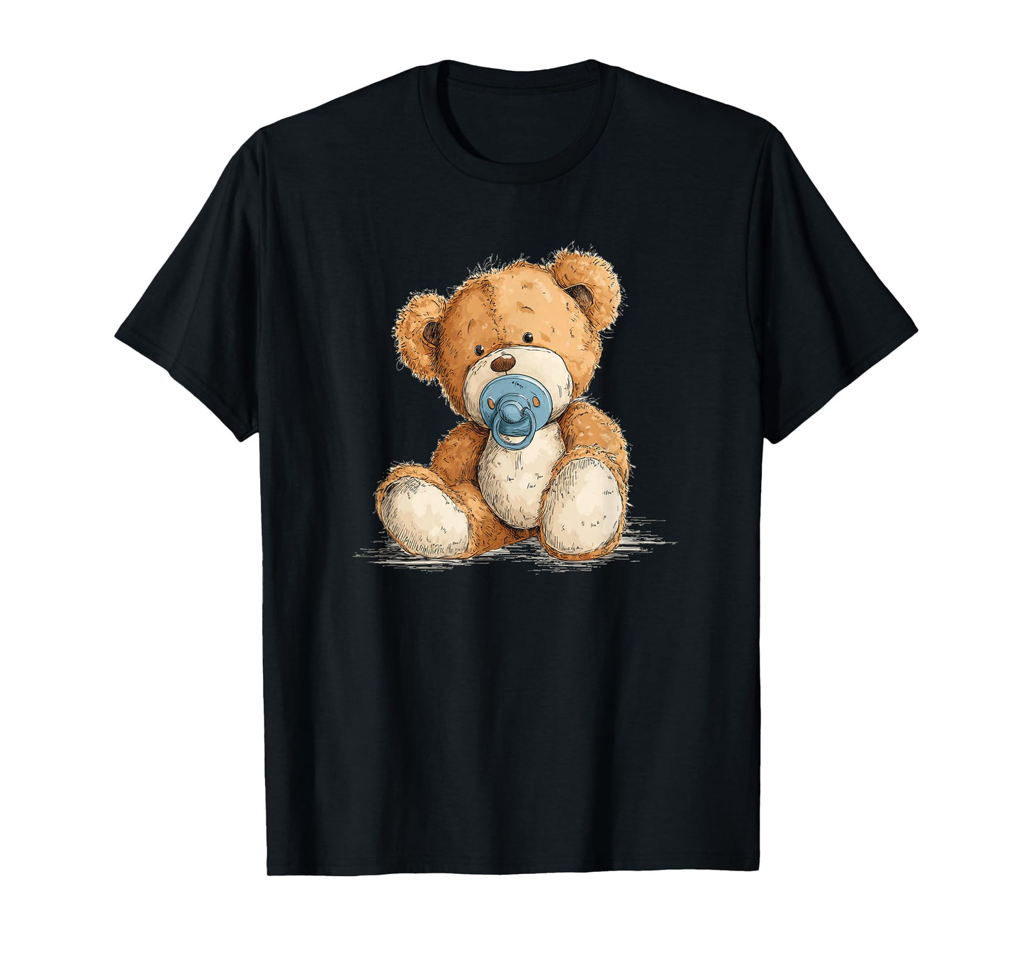 Cute Teddy Baby with Pacifier T-Shirt