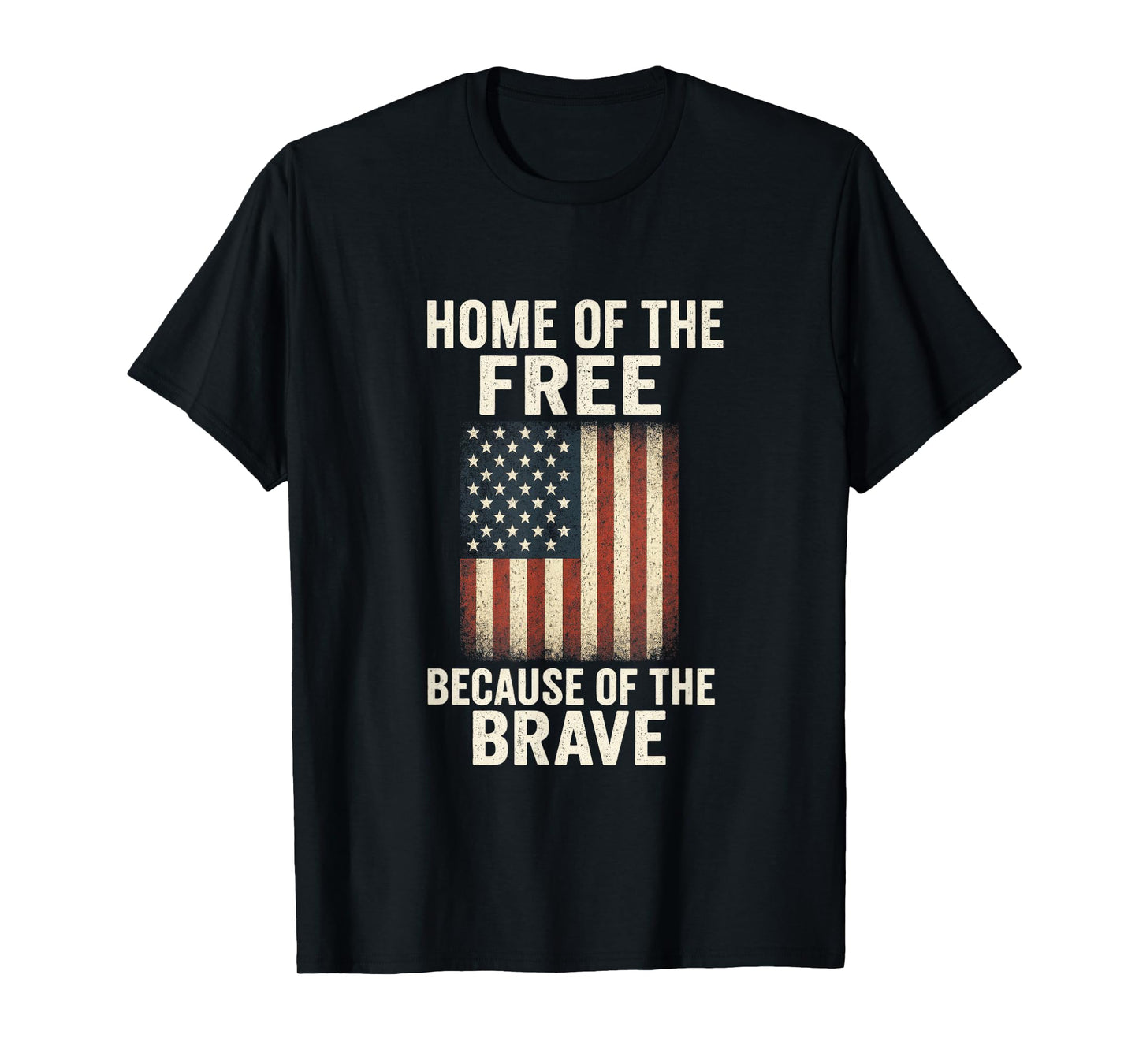 Home of The Free - Veteran USA Flag T-Shirt