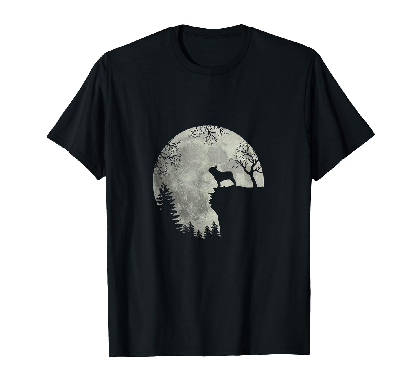 French Bulldog Dog and Moon Shirt Halloween Costume T-Shirt