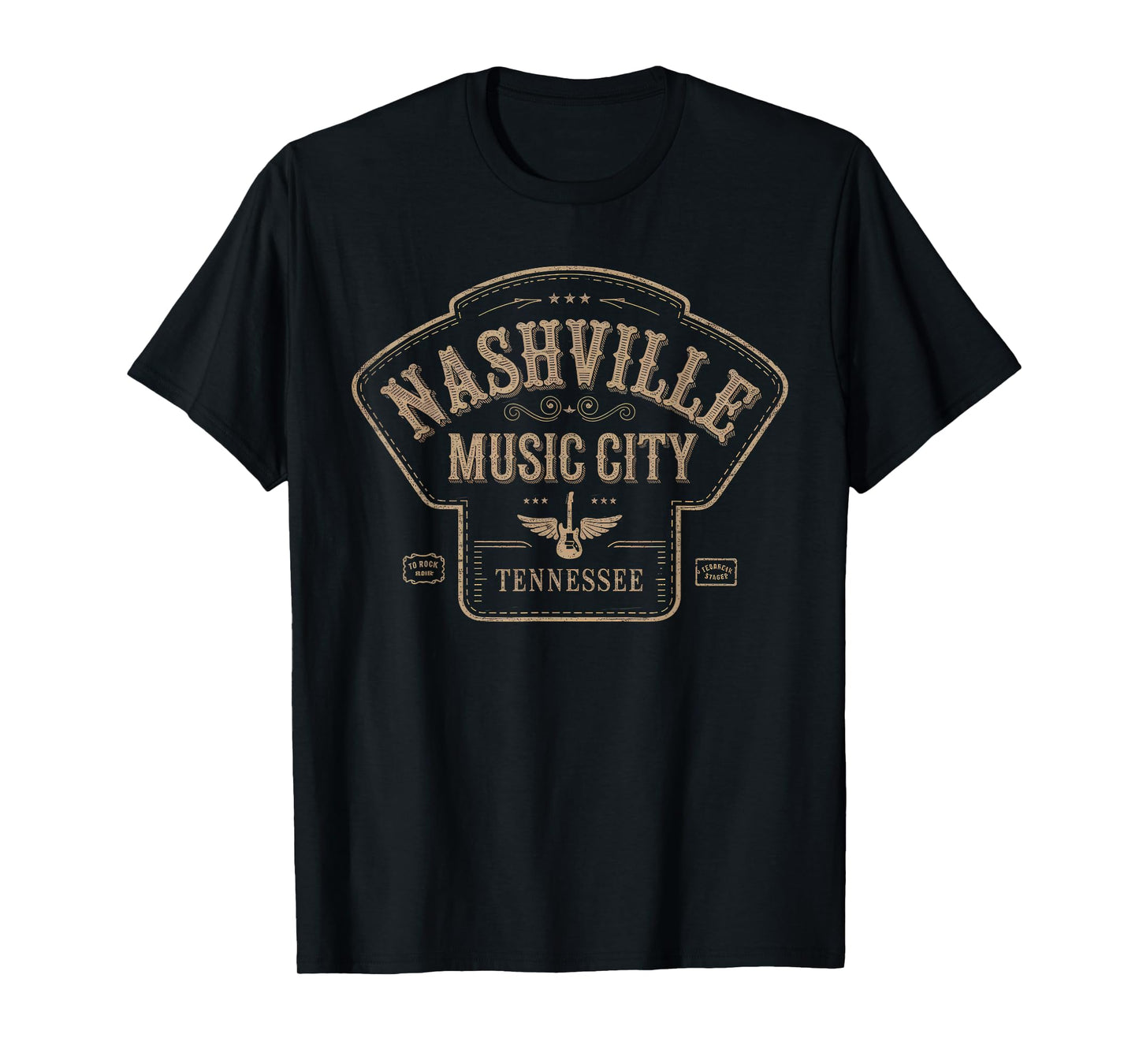 Nashville Music City Tshirt Women Men Tennessee Rock Country T-Shirt