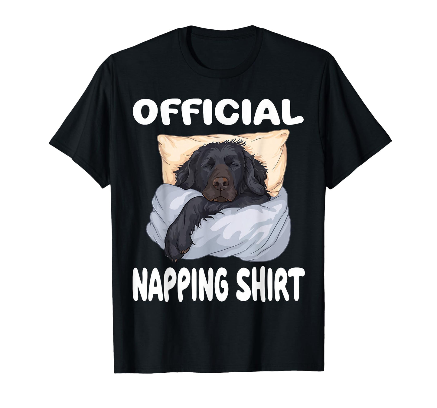Flat Coated Retriever Dog Official Napping shirt Pajamas T-Shirt
