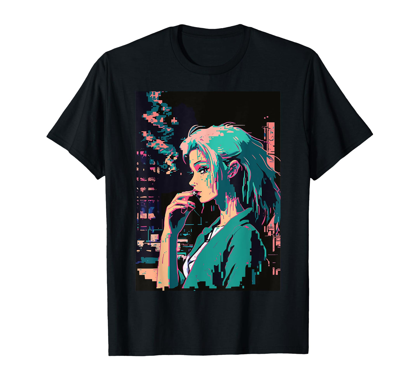 Japanese Vaporwave Sad Anime Girl Indie Aesthetic Otaku T-Shirt