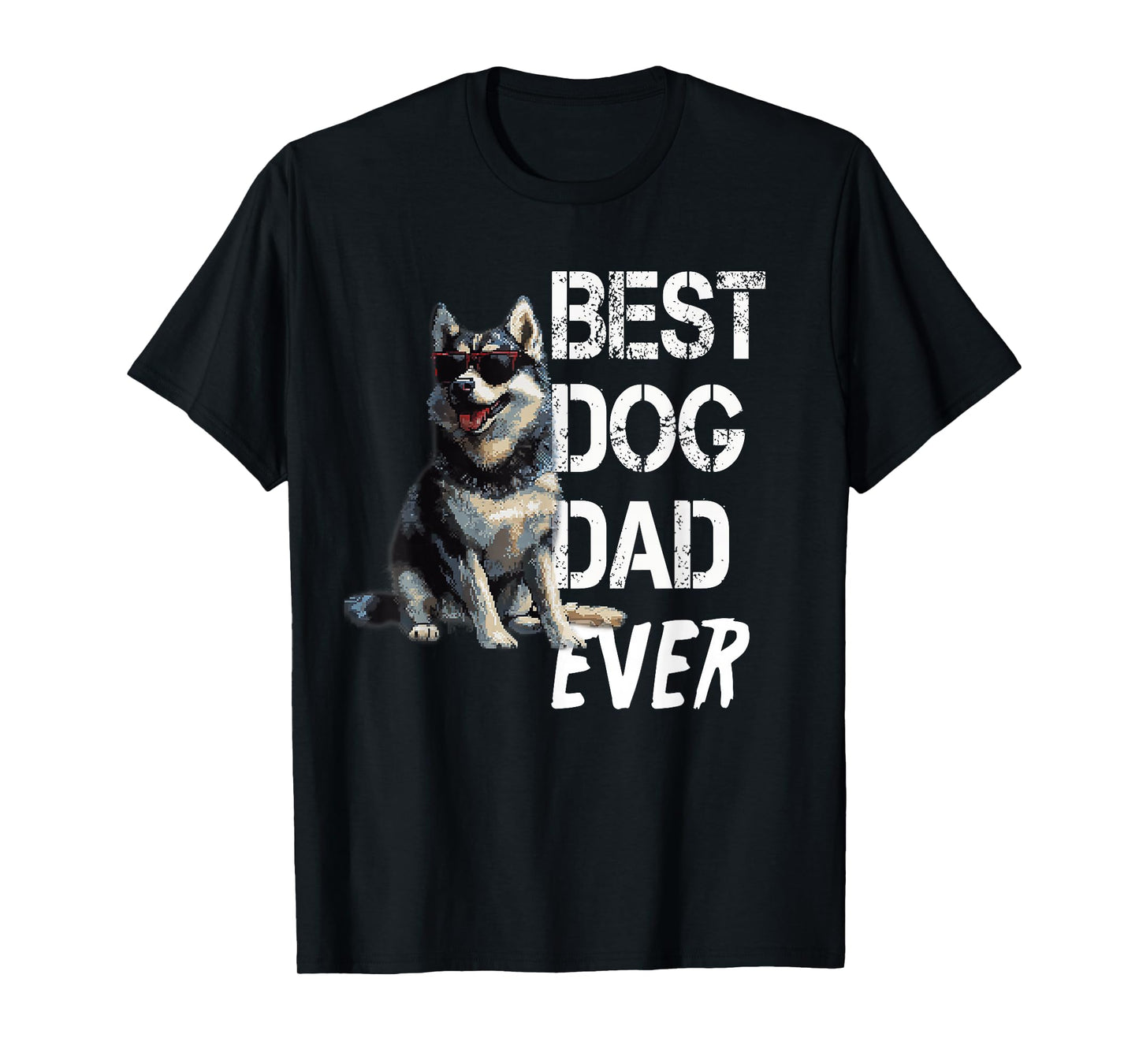 Mens Husky Dog Lover Vintage Best Husky Dad Father's Day T-Shirt