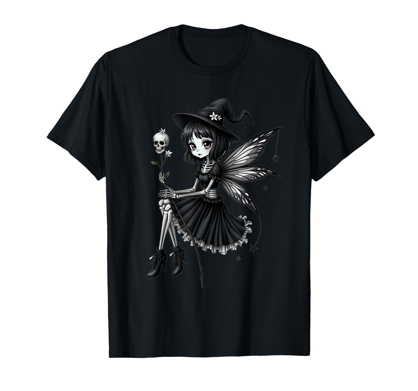 Fairy Skeleton Anime Goth Kawaii T-Shirt
