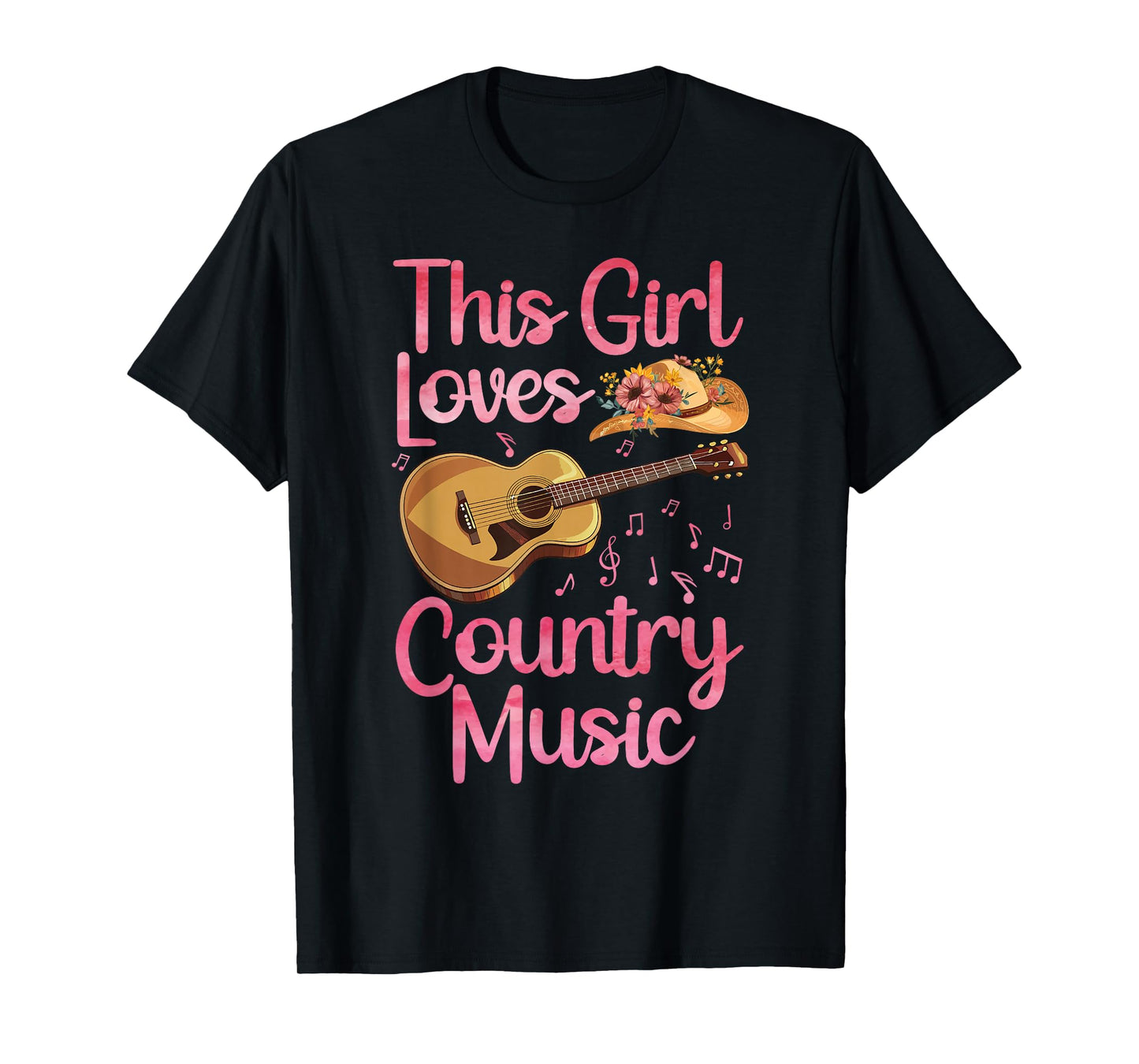 Best Country Music Art for Girl Women Musician Country Music T-Shirt