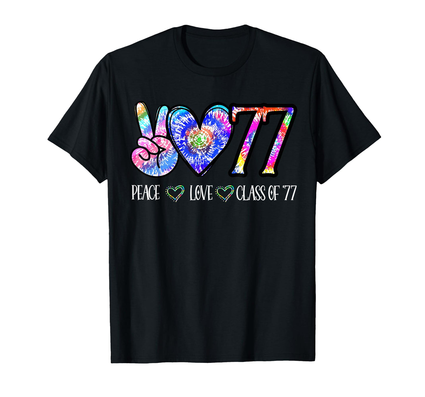 Class Of 77 1977 50th Class Reunion Tie Dye Graduation Items T-Shirt