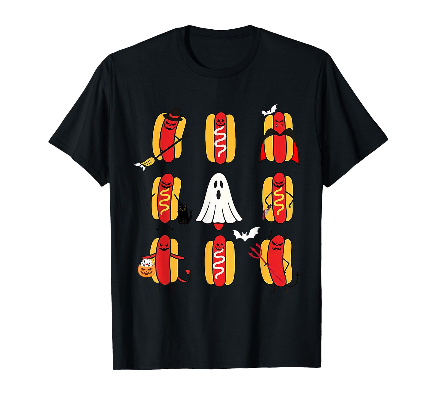Cute Funny Halloweiners Hot Dog Ghosts Halloween Costume T-Shirt
