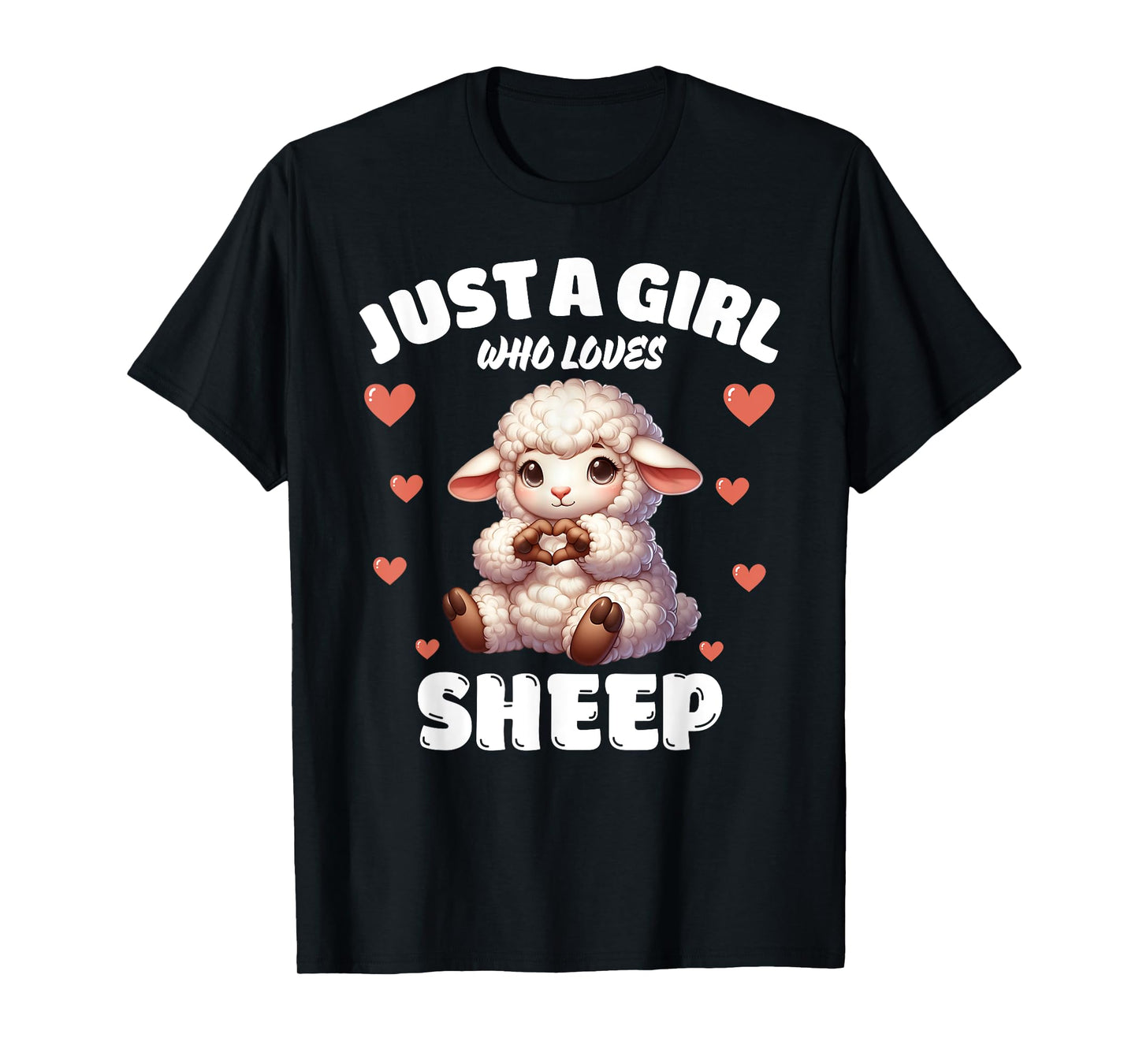 Just A Girl Who Loves Sheep, Cute Sheep Lovers T-Shirt