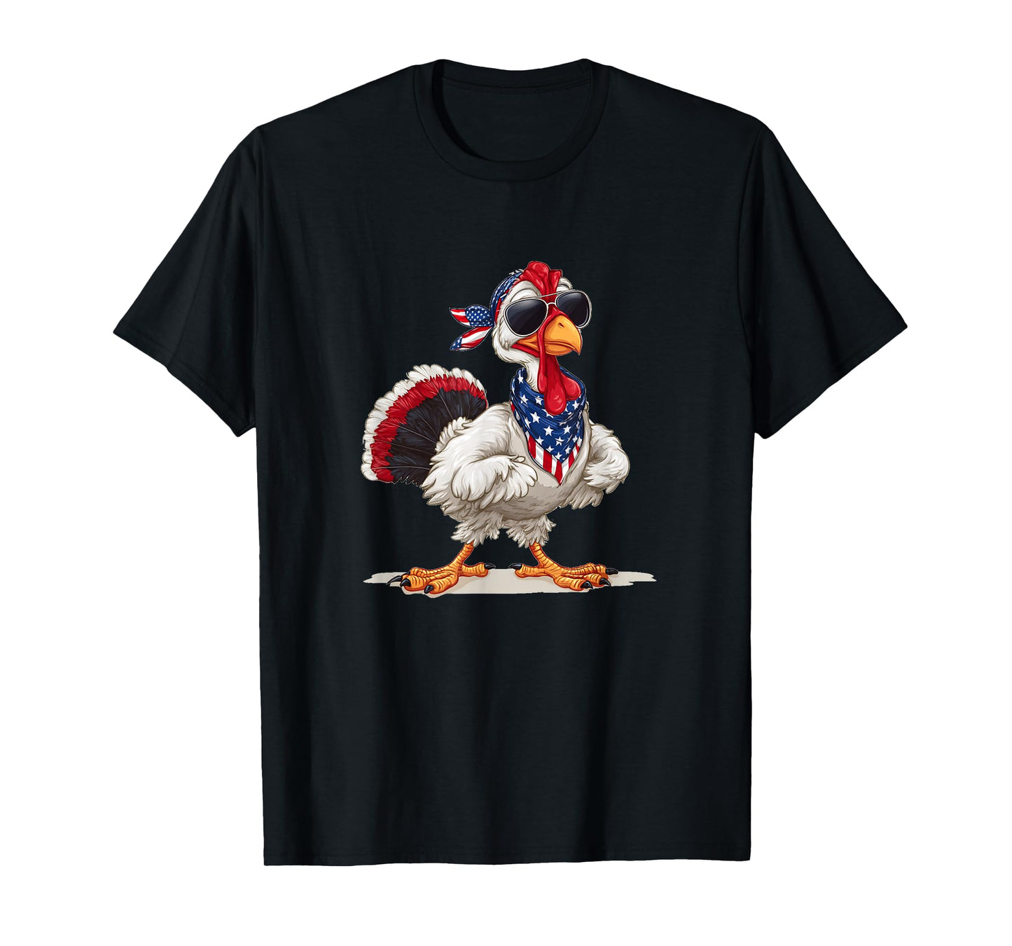 Cartoon Turkey Thanksgiving Look for Cool Sunglasses Fans T-Shirt