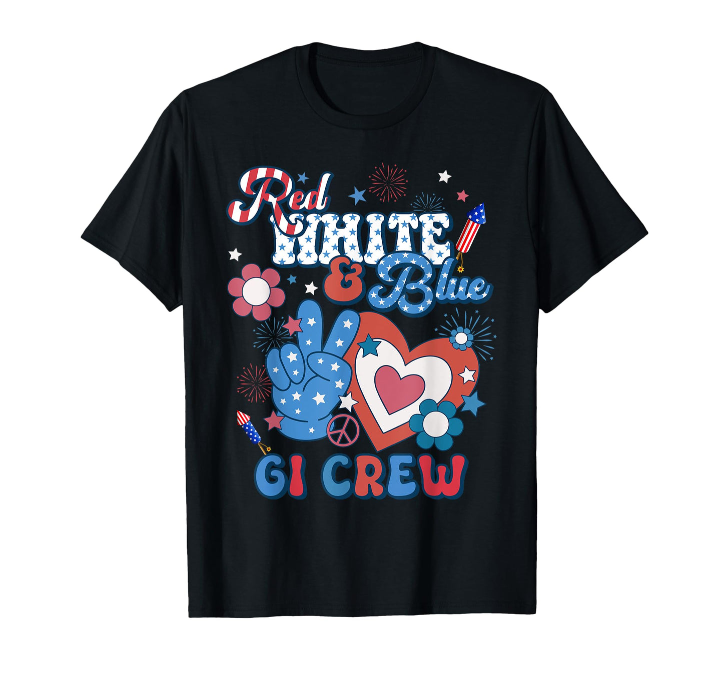 Red White & Blue GI Crew Endoscopy RN Nurse 4th Of July Women Men T-Shirt