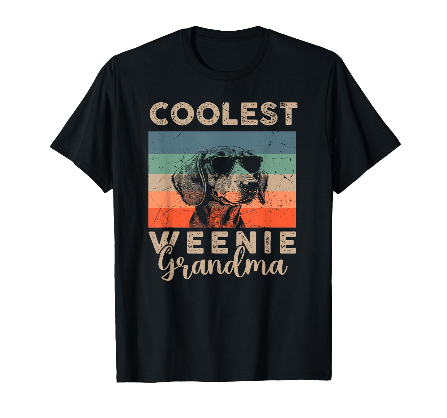 Vintage Weenie Coolest Grandma Gifts for Women Funny Dog Pet T-Shirt