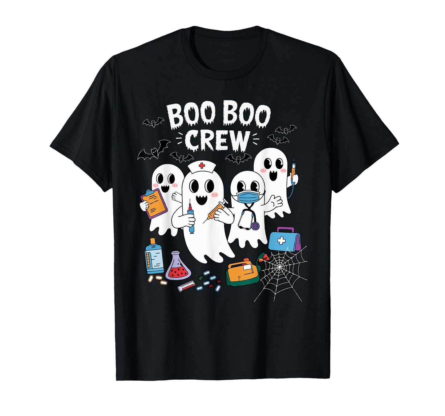 Boo Boo Crew Nurse Funny Ghost Women Halloween Nurse T-Shirt