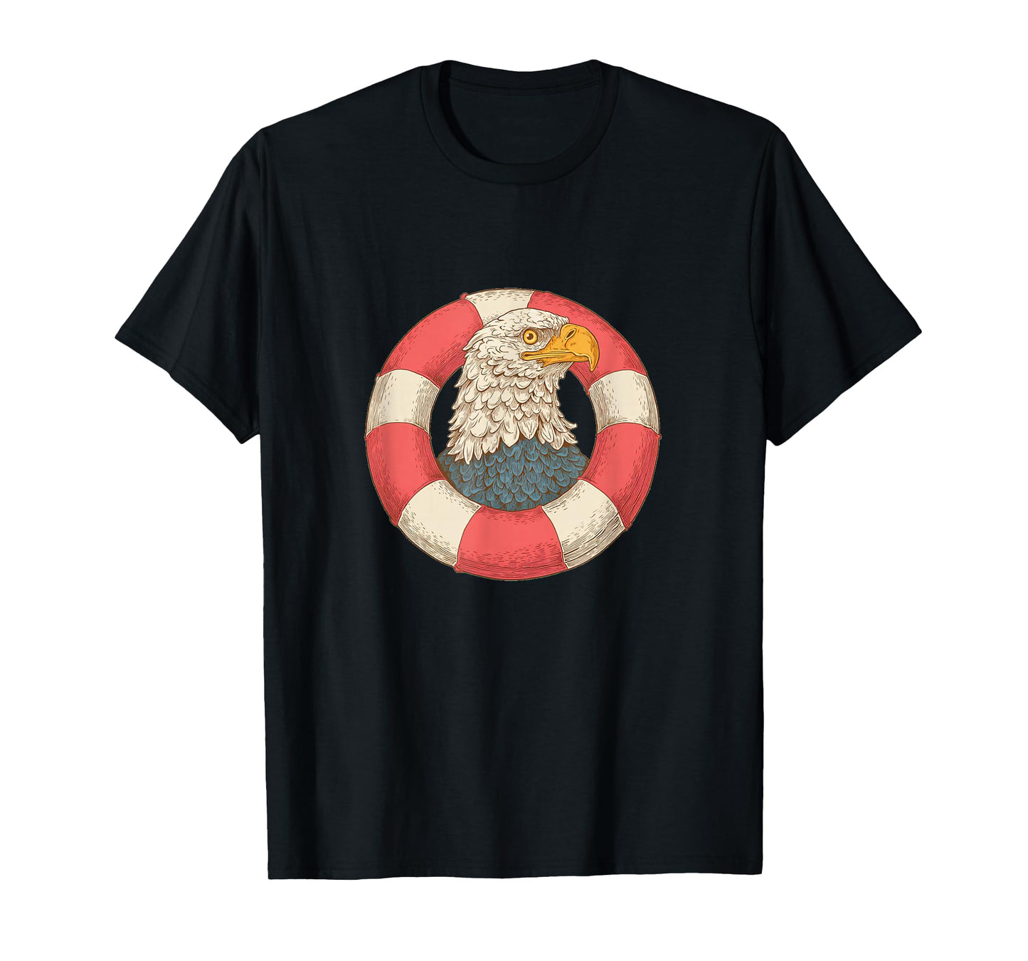 Funny Holiday Costume with Pool Ring and Eagle Look T-Shirt