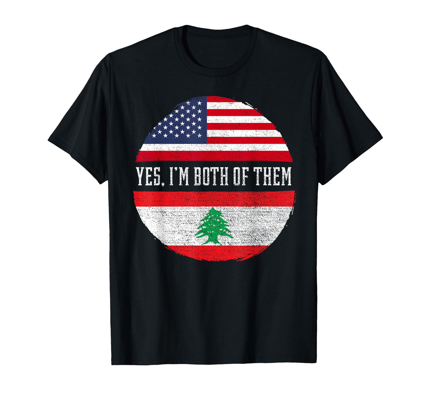 Half American Half Lebanese USA Flag Lebanon Heritage DNA T-Shirt for Women Kids Men