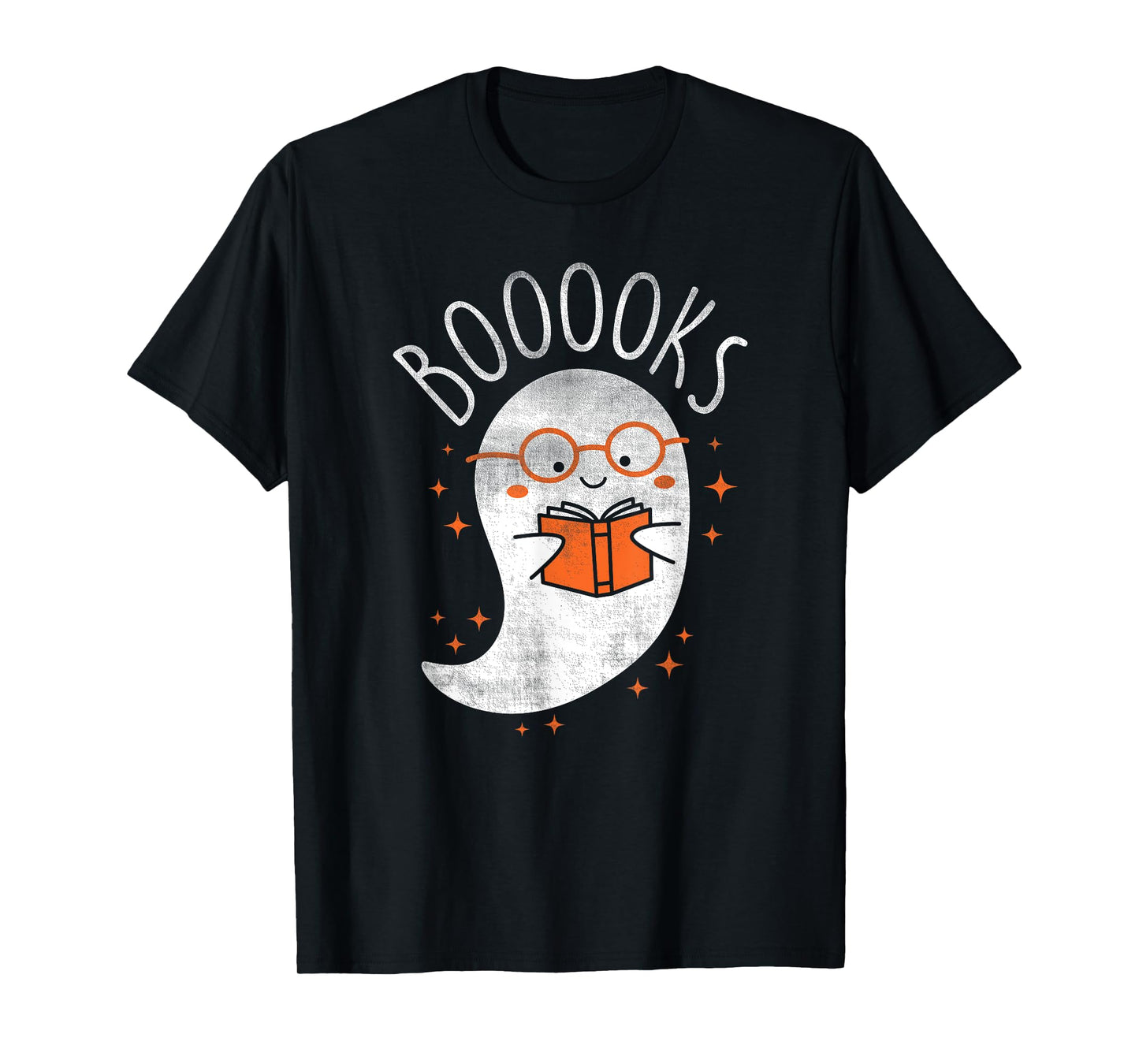 Cute Ghost Book Reading Halloween Teacher Top T-Shirt