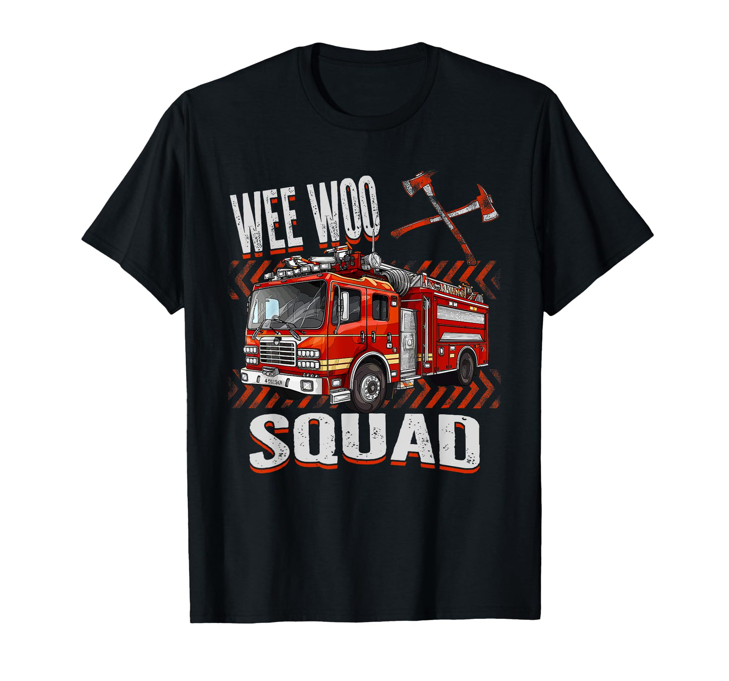 Fire Truck Toddler Boys Firefighters Lovers Wee Woo Squad T-Shirt